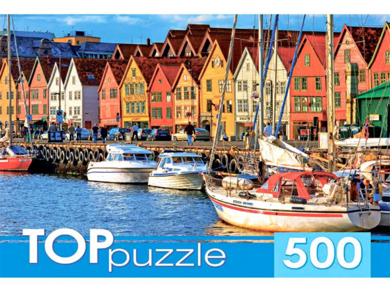 TOPpuzzle. ПАЗЛЫ 500 элементов. КБТП500-6806 Яркие домики у воды TOPpuzzle. ПАЗЛЫ 500 элементов. КБТП500-6806 Яркие домики у воды