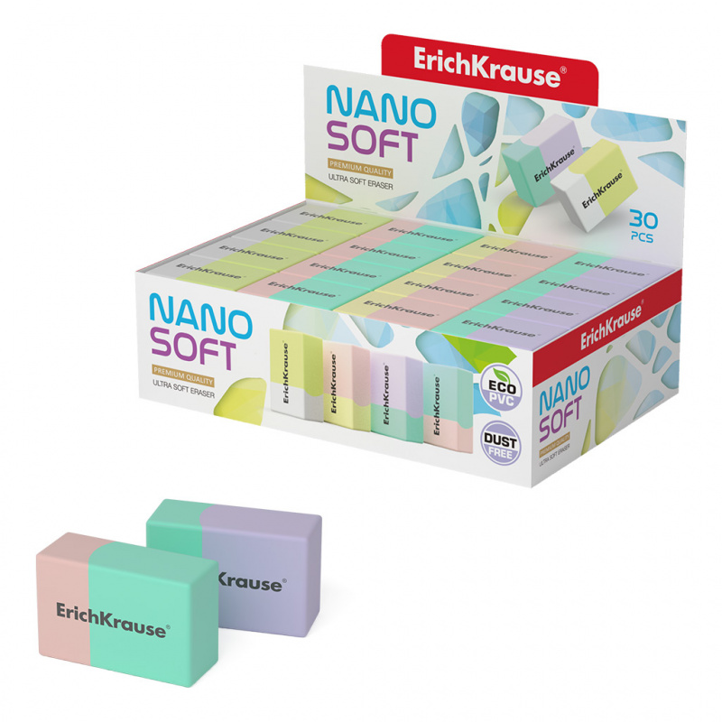 Ластик ErichKrause® Nano Soft (в коробке по 30 шт.) Ластик ErichKrause® Nano Soft (в коробке по 30 шт.)
