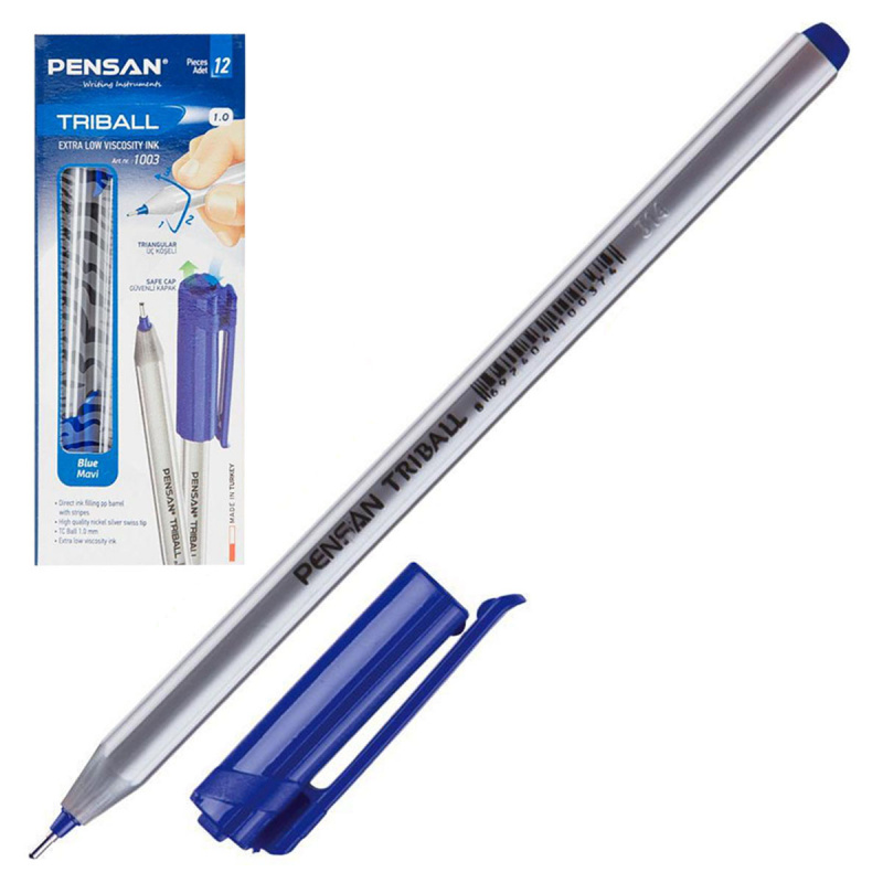 Ручка Pensan "Triball" синяя в упаковке 12 шт./1440
