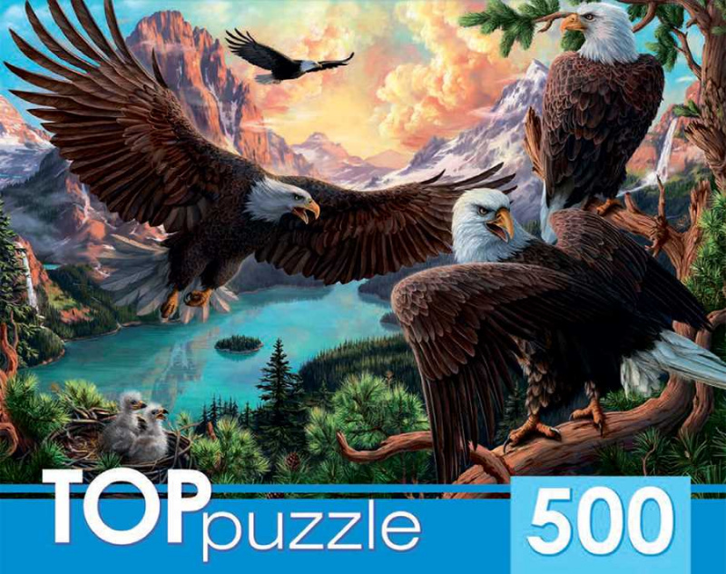 TOPpuzzle. ПАЗЛЫ 500 элементов. ХТП500-6817 Орлы в горах