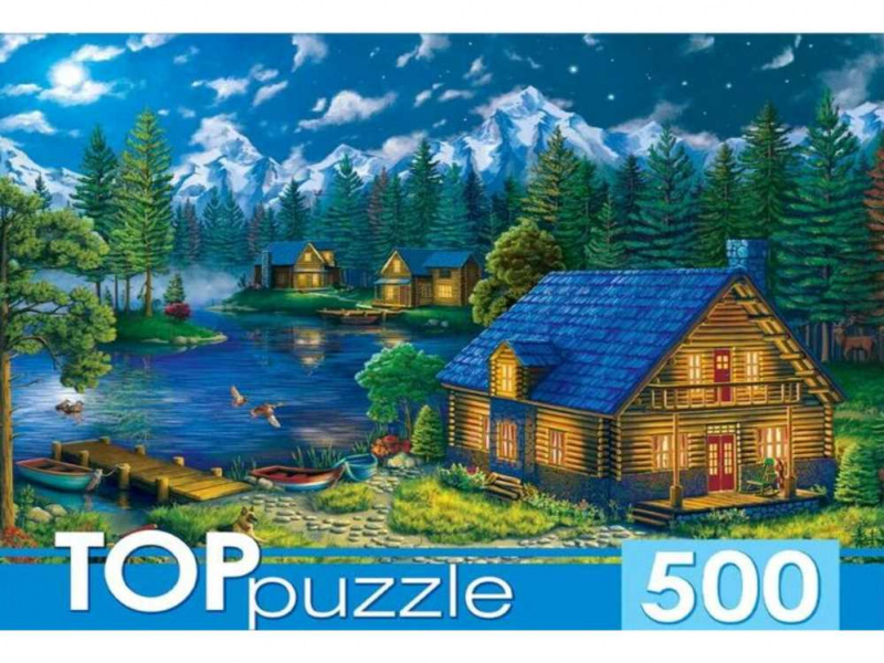 TOPpuzzle. ПАЗЛЫ 500 элементов. ХТП500-4230 ДОМИК У НОЧНОГО ОЗЕРА TOPpuzzle. ПАЗЛЫ 500 элементов. ХТП500-4230 ДОМИК У НОЧНОГО ОЗЕРА