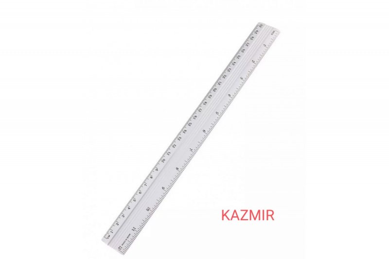 Линейка алюминиевая 30см, арт. KZ-37
