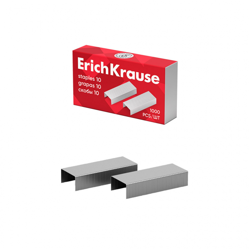 Скобы №10 ErichKrause® (коробка 1000 шт.)