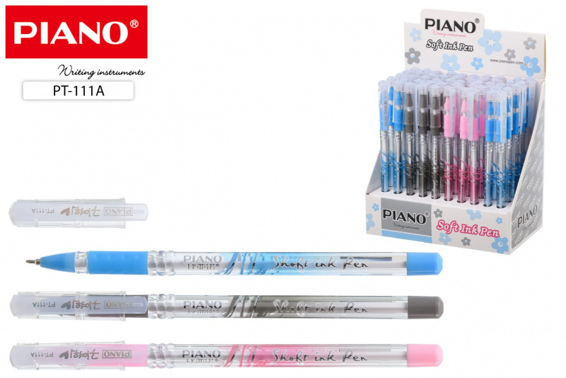 Ручка шариковая Piano Soft ink pen, масляная, синяя, арт. PT-111А Ручка шариковая Piano Soft ink pen, масляная, синяя, арт. PT-111А