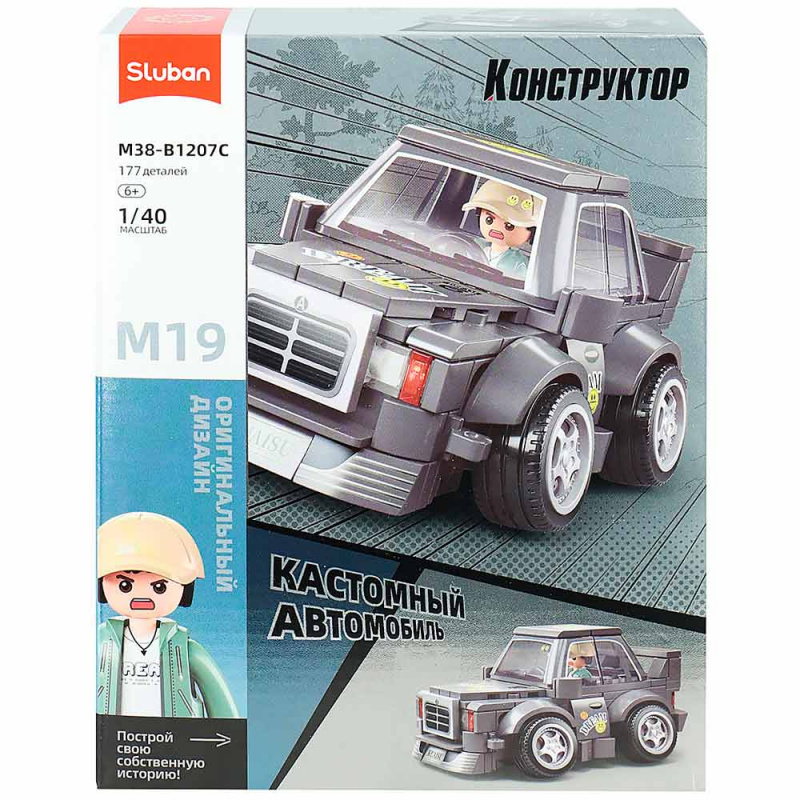 Конструктор пластиковый "Машинка", 177 деталей, 1 фигура (арт. M38-B1207C) Конструктор пластиковый "Машинка", 177 деталей, 1 фигура (арт. M38-B1207C)