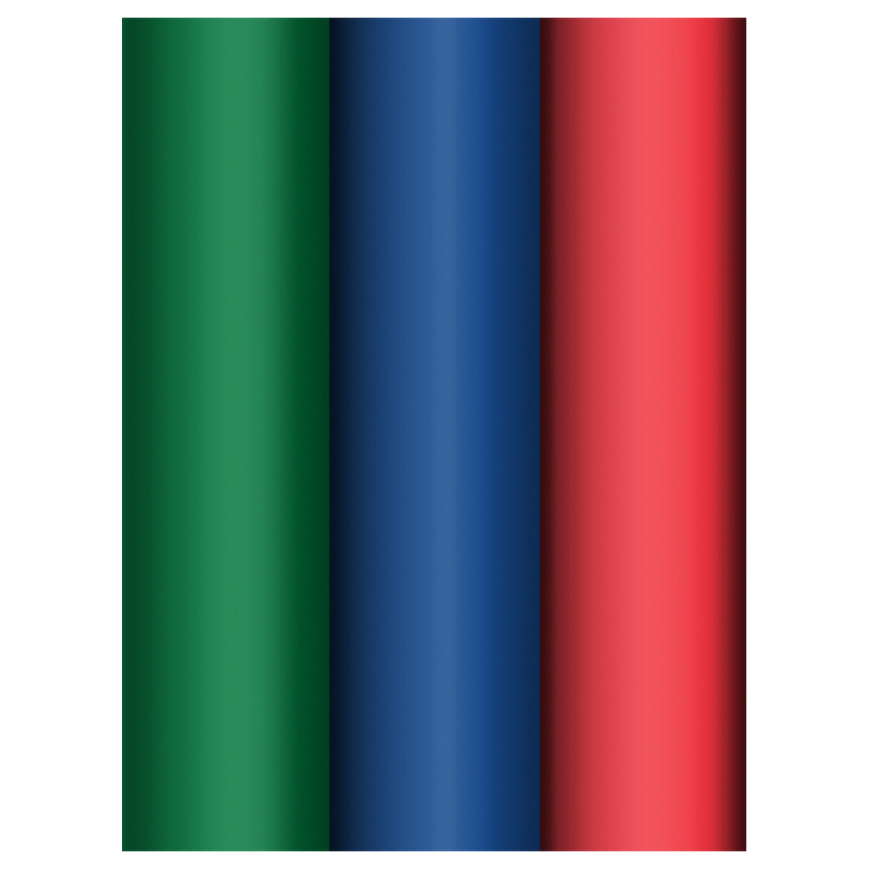 Упаковочная бумага глянц. 70*100см, MESHU "Standard colors", 80г/м2, ассорти 3 дизайна