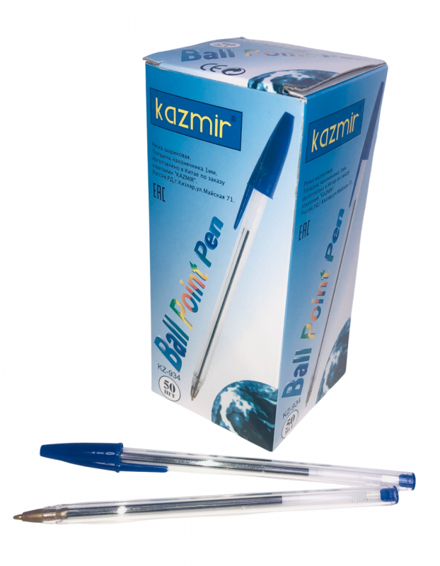 Ручка шариковая KAZMIR, прозрачный корпус KZ-934 (50/4000) Ручка шариковая KAZMIR, прозрачный корпус KZ-934 (50/4000)