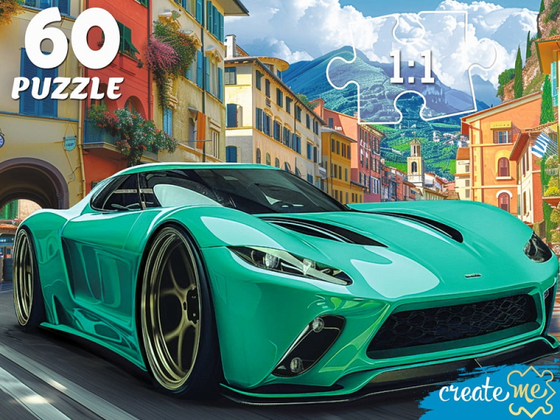 ПАЗЛЫ 60 элементов. ЗЕЛЕНЫЙ СПОРТИВНЫЙ АВТОМОБИЛЬ (арт. Ф60-4529) ПАЗЛЫ 60 элементов. ЗЕЛЕНЫЙ СПОРТИВНЫЙ АВТОМОБИЛЬ (арт. Ф60-4529)