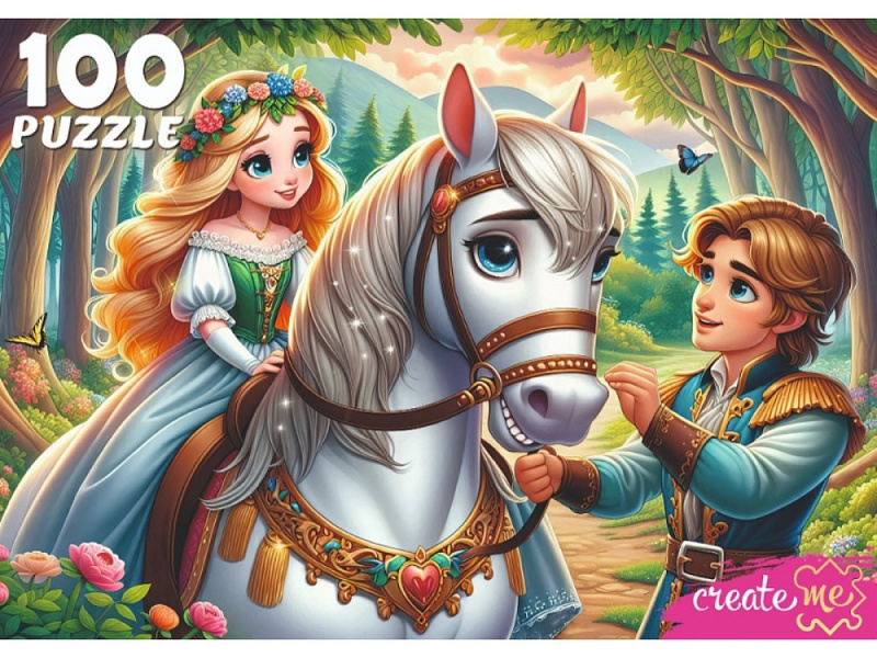 ПАЗЛЫ 100 элементов. ПРИНЧЕССА НА ЛОШАДИ (арт. УК100-0238) ПАЗЛЫ 100 элементов. ПРИНЧЕССА НА ЛОШАДИ (арт. УК100-0238)