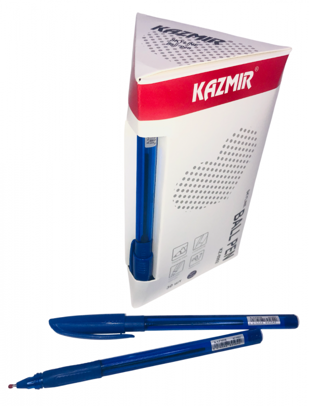Ручка KAZMIR на масляной основе, синий корпус, цвет чернил синий (30/2400)