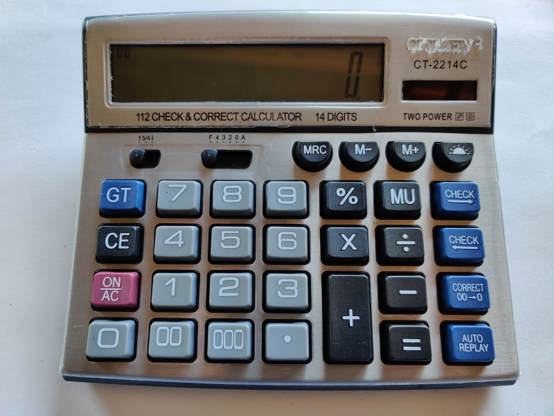 Калькулятор СТ-2214C (14Х18,5)
