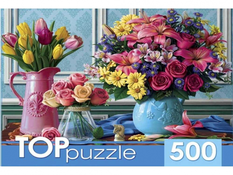 TOPpuzzle. ПАЗЛЫ 500 элементов. ХТП500-4234 ВАЗЫ С ЯРКИМИ ЦВЕТАМИ TOPpuzzle. ПАЗЛЫ 500 элементов. ХТП500-4234 ВАЗЫ С ЯРКИМИ ЦВЕТАМИ