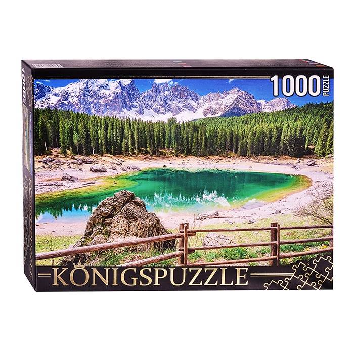 16. Konigspuzzle. ПАЗЛЫ 1000 элементов. ГИК1000-8261 ИТАЛИЯ. ОЗЕРО РАДУГИ