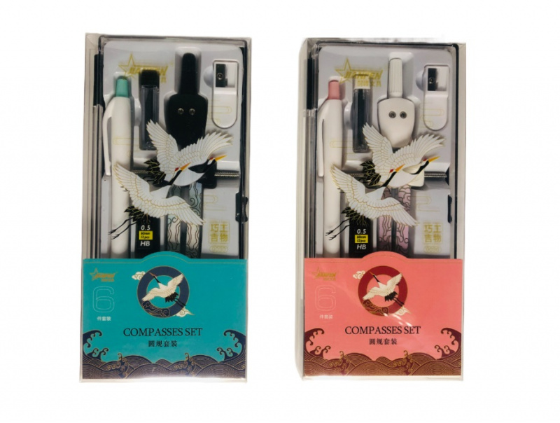 Готовальня 6 предметов Kazmir, доп. пластиковая упаковка, европодвес, арт. JF-9030 Готовальня 6 предметов Kazmir, доп. пластиковая упаковка, европодвес, арт. JF-9030