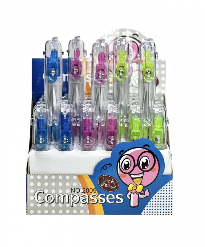 Циркуль в футляре Compasses (24шт.уп) дисплей, арт. KZ-2009 
