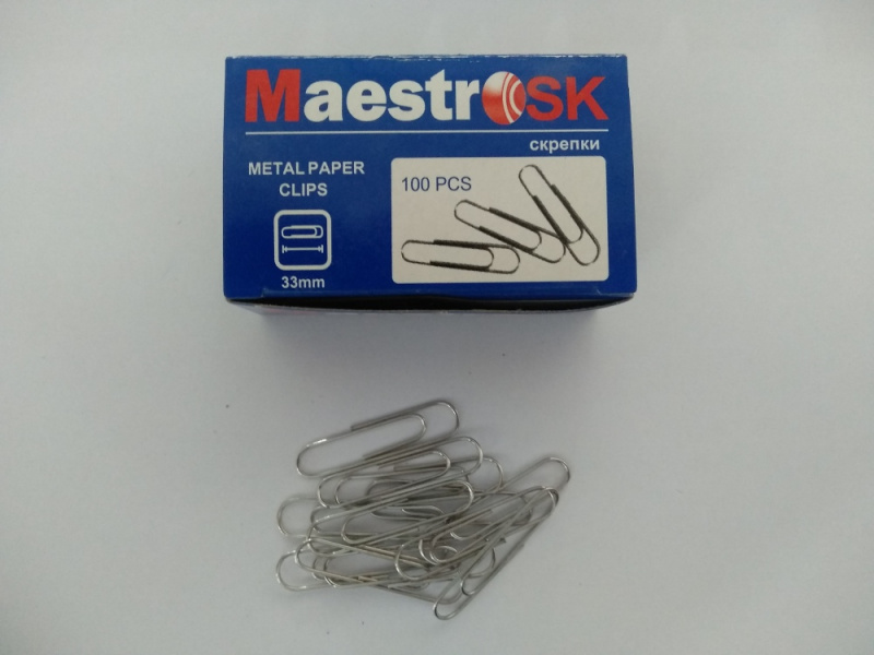 Скрепки MaestroSK 33mm (10х100шт)