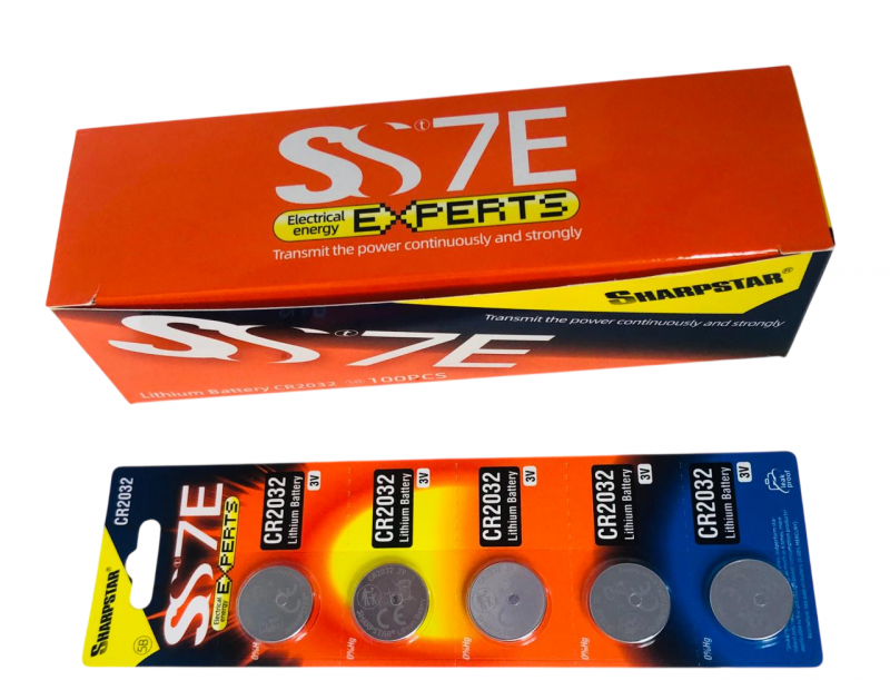 Батарейка Sharpstar SS7E CR2032, литиевая, 3V