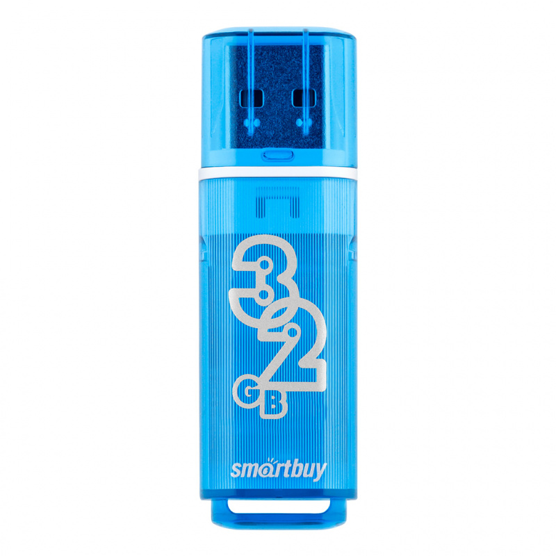 Флеш-накопитель Smart Buy "Glossy" 32GB, USB 2.0 Flash Drive, голубой