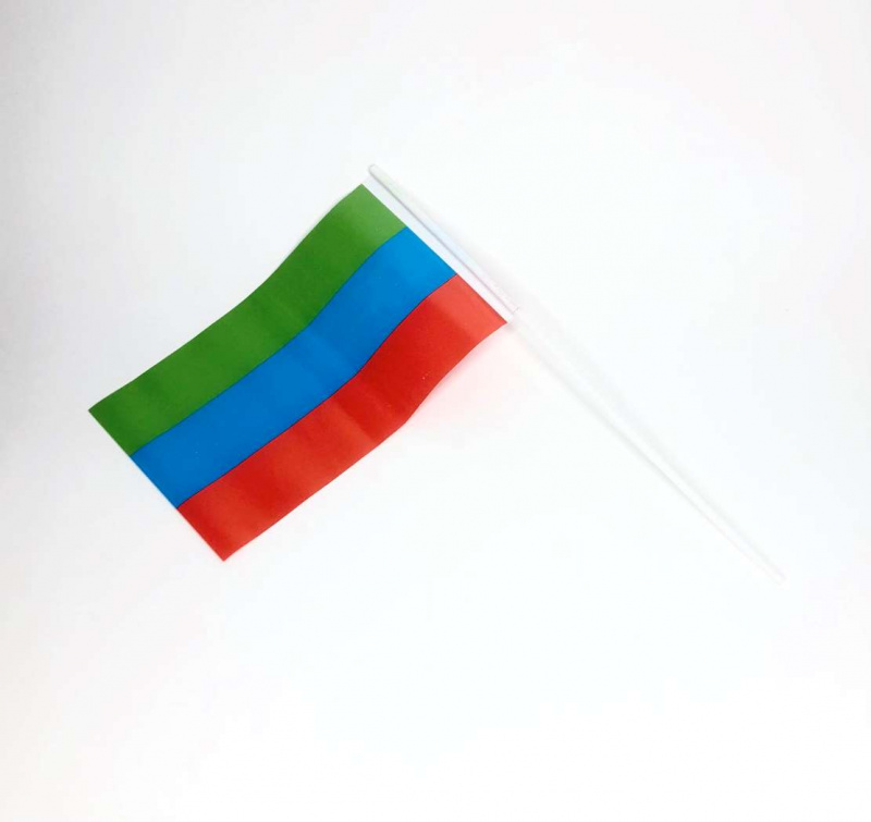 Флаг Дагестан на палочке бумажный 12х20
