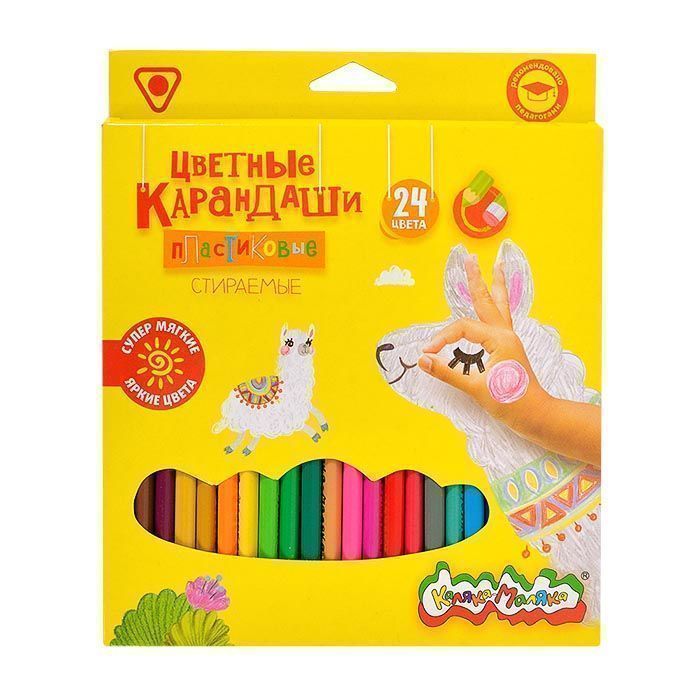 Набор цветных карандашей Каляка-Маляка 24 цв. шестигран. корп. дерев. карт.уп.
