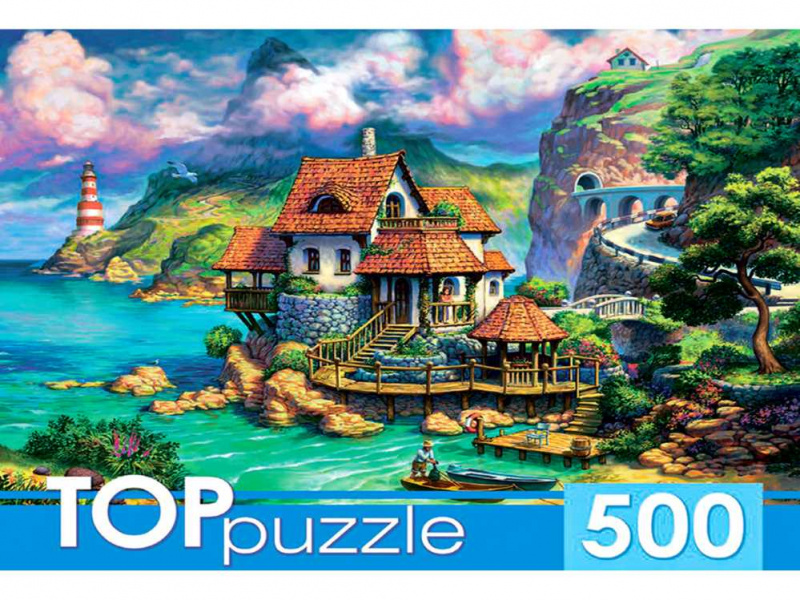 TOPpuzzle. ПАЗЛЫ 500 элементов. ХТП500-6822 Прибрежный домик