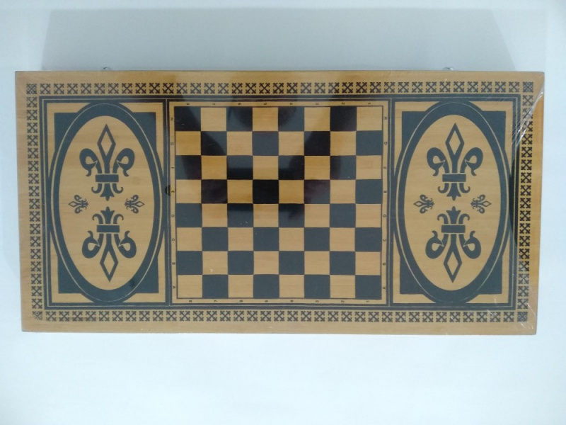 Шахматы+нарды, бамбук, 2 в 1, арт. W5025C