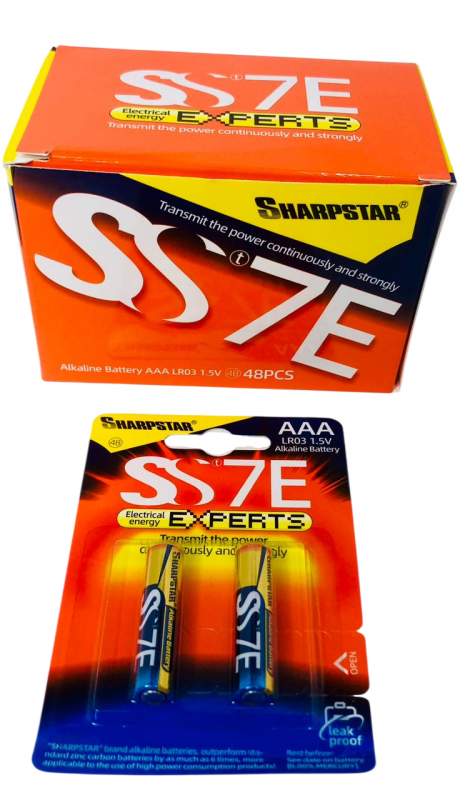 Батарейка Sharpstar SS7E AAA (R03/1.5V), алкалиновая