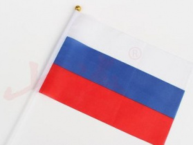 Флаг Россия на палочке 20х28 см