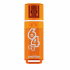 Флеш-память Smart Buy "Glossy" 64GB, USB 2.0 Flash Frive, оранжевый