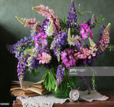 Холст с красками 40*50 см по номерам (24цв.) ШИКАРНЫЙ БУКЕТ. Арт. Х-4727