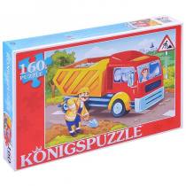 Konigspuzzle. ПАЗЛЫ 160 элементов. СТРОИТЕЛЬНЫЙ ТРАНСПОРТ (Арт. ПК160-5844)