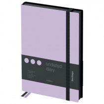 Ежедневник недатир. A5, 136л., кожзам, Berlingo "Instinct", черный/лаванда, с резинкой Ежедневник недатир. A5, 136л., кожзам, Berlingo "Instinct", черный/лаванда, с резинкой