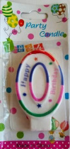 Свечи для торта Happybithday Цифра "0-9"