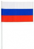 Флаг Россия на палочке 14х21 см