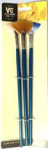 Набор кистей 3 шт., веерные, арт. KZ-0559 (12/240)