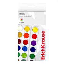 Краски акварельные ErichKrause® Basic 18 цветов (картон с европодвесом)