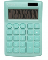 Калькулятор настольный Citizen SDC-810NR-GN, 10 разрядов, двойное питание, 102*124*25мм, бирюзовый