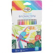 Фломастеры "Классические"10 цветов, картонная коробка