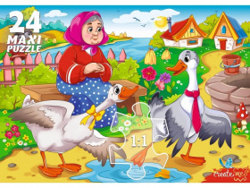 МАКСИ-ПАЗЛЫ 24 элемента. ДВА ВЕСЕЛЫХ ГУСЯ (Арт. ПМ-6358)