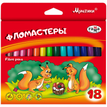 Фломастеры Гамма "Мультики", 18цв., смываемые, картон. упак., европодвес 180319_06