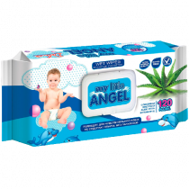 Влажные салфетки 120 шт. My little angel Алое Вера (голубая) /16 шт в кор