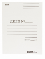 Скоросшиватель "ДЕЛО"-1 (СО-4831), 380г/м2, белый, пробитый