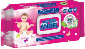 Влажные салфетки 120 шт. My little angel Ромашка и Вит. Е (красная) /16 шт в кор