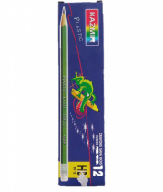 Карандаш чернографитный Kazmir, зеленый, пластиковый с ластиком, арт. КZ-655 (12/2880)