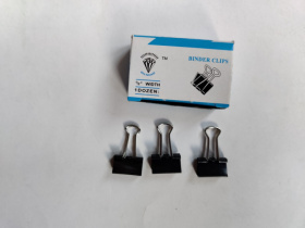 Зажим черный 15мм BINDER CLIPS DIAMOND 144шт/уп